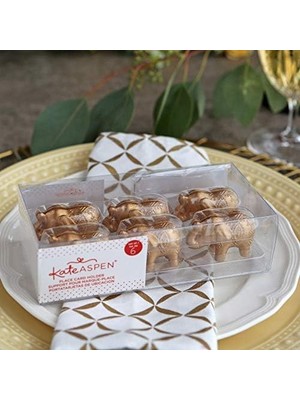 Aspen Yer Kartı Tutucu, Altın Fil Motifli, Fotoğraf Tutucu, Parti Aksesuarı, Düğün Dekorasyonu (6 Adet)