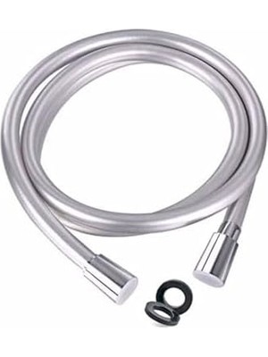 Gümüş Renk Banyo Batarya Pvc Duş Hortumu