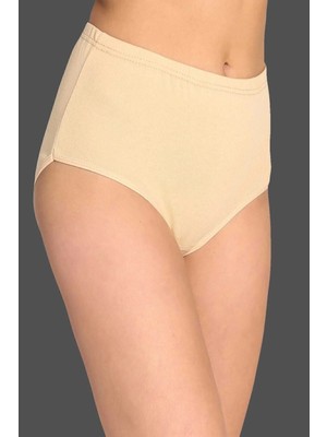 Tutku 12 Li Paket 0922 Kadın Ribana Yüksek Bel Bato Külot Kilot Ten-Ten-2xl