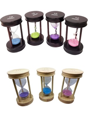 Feyza Design Şık Ahşap 10 Dakika Kum Saati, Ev ve Ofis Dekoru