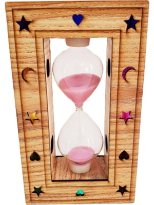 Feyza Design Ahşap Işıklı Kum Saati ile Zamanı Şık Şekilde Ölçün