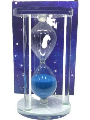 Feyza Design Akrilik Cam Kum Saati, 15 Dakika, Modern Tasarım, Renkli ve Şık