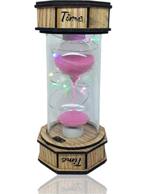 Feyza Design Renkli Işıklı Dekoratif Kum Saati, Şık ve Modern Tasarım