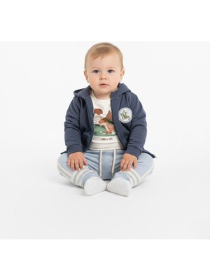 Butik Erkek Bebek %100 Pamuklu Ceketli 3'lü Alt - Üst Takım