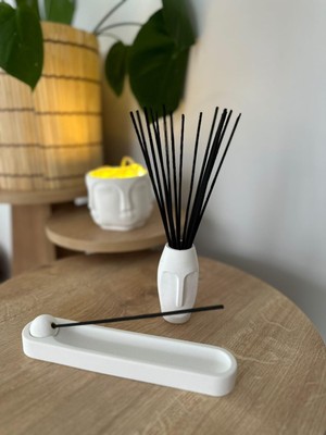 Şık Dekoratif Tütsülük ve Tütsü Çubukları Vazo Seti