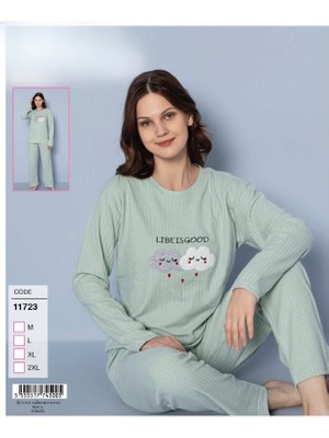 Meynur Moda Kışlık Kalın Kumaşlı Bayan Interlok Pijama Takımı