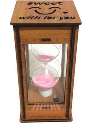 Feyza Design Şık Işıklı Ahşap Kum Saati ile Zamanı Estetikle Ölçün