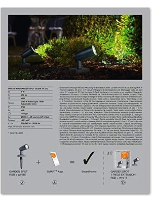 Smart Wıfı Garden Spot Rgbw 1p Dg Ledv