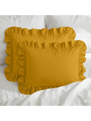 Sabia %100 Pamuk Soft Touch 50X60 cm Fırfırlı Yastık Kılıfı Seti