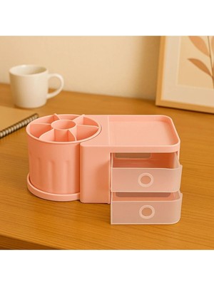 Yzhome Plastik Çekmeceli Masaüstü Organizer Takı Toka Aksesuar Saklama Düzenleme Kutusu Kutu Saklama Kabı