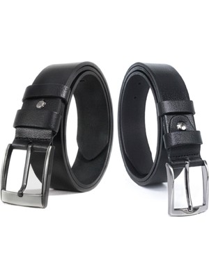 Livize Hakiki Deri 2'li 4,5cm Kot - 3,5cm Klasik Erkek Kemeri