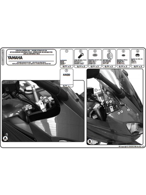 KAPPA D440KITK YAMAHA FZ6 600 FAZER S2 (07-11) RÜZGAR SİPERLİK BAĞLANTISI