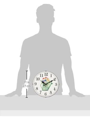 25 cm Dekoratif Plastik Cam Bombeli Mutfak Duvar Saati