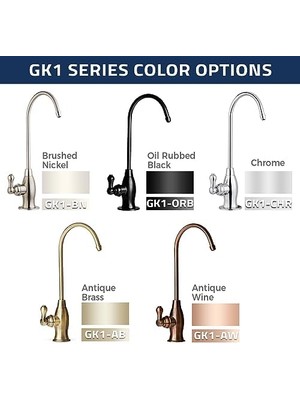 Su Filtresi Musluk-Coke Şekilli -Spout Gk1-Orb, Yağla Ovulmuş Siyah