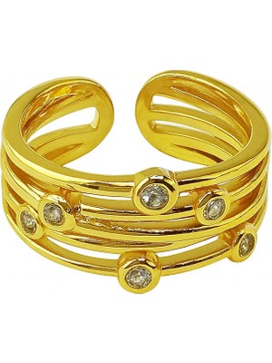 Venüs Design Çelik Taşlı  Yüzük( Ayarlanabilirdir )