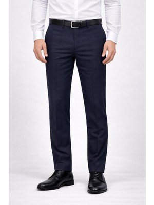 Yazı Caserta Klasik Fit Likralı Erkek Kanvas Pantolon - 7518