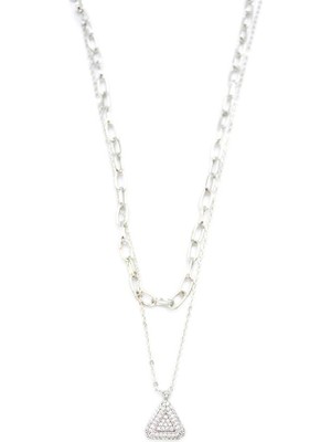 Royaleks Çoklu Üçgen Kolye - Gümüş