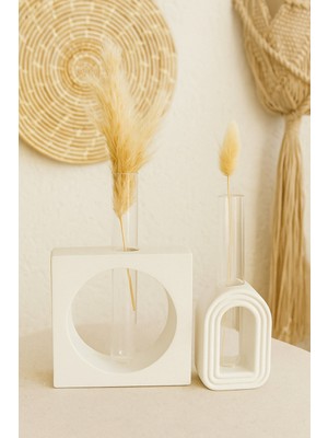 Modern Minimalist Dekoratif Vazo Seti, Şık Tüp Tasarımıyla Zarif Süsleme