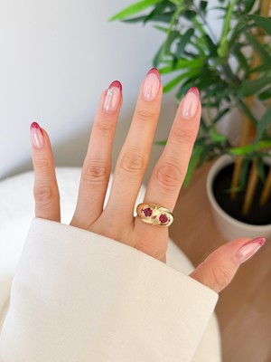 Venüs Design Çelik Pembe Taşlı Yüzük (Ayarlanabilir)