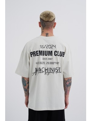 Machinist Erkek Premıum Club Oversize Tişört Uzay Grisi