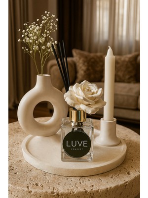 Bohem Dekoratif Tepsi Seti, Bambu Çubuklu Oda Kokusu, Vazo ve Mumluk