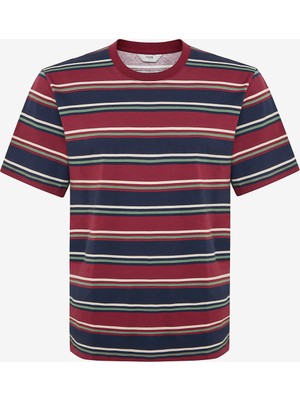 Penti Çok Renkli Burgundy Stripe Pantolon Pijama Takımı Kız Çocuklar İçin Düz Kol Pamuklu