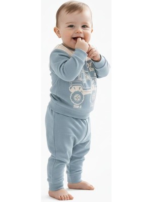 Butik Erkek Bebek %100 Pamuklu Alt - Üst 2'li Takım