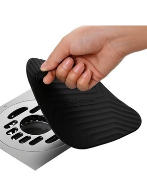 Koku ve Böcek Önleyici Gider Kapağı | Silikon Drenaj Tıkacı, Gider Koruyucu Tıpa | Banyo, Mutfak, Balkon, Lavabo Için Uyumlu Su Sızdırmaz Gider Tıkacı 15 * 15 cm Siyah