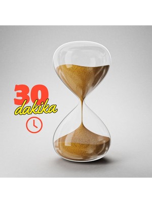 Feyza Design Şeffaf ve Şık 30 Dakika Kum Saati, Zarif Tasarım