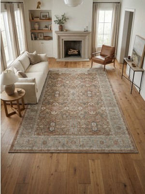 Rose'n Home Arte VN035 Vintage Klasik Desenli Dekoratif Şönil Halı