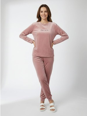 Love Giyim Kadife Pijama Takımı