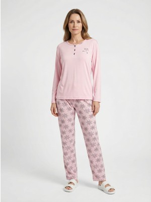 Love Giyim Desenli Pijama Takımı