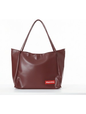 Baghashtag Bordo Soft Deri Fermuarlı Çanta