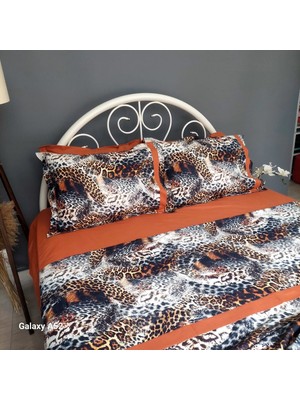 Neda Home Çift Kişilik Dijital Baskı Leopar Desenli Nevresim Takımı