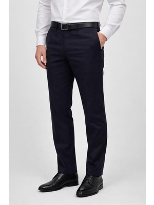 Yazı Caserta Klasik Fit Likralı Erkek Kanvas Pantolon - 7515