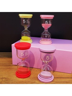 Feyza Design Renkli 5 Dakikalık Kum Saati, Zaman Ölçer, Dekoratif Saat