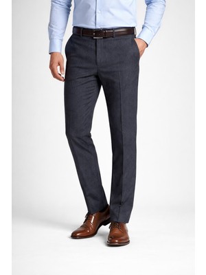 Yazı Caserta Klasik Fit Likralı Erkek Kanvas Pantolon - 7515