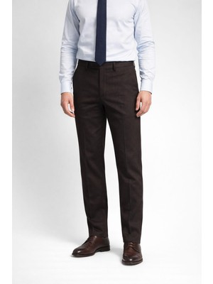 Yazı Caserta Klasik Fit Likralı Erkek Kanvas Pantolon - 7515