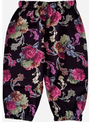 Eruzan Giyim Çocuk Rahat Kesim Lastikli Viskon Kumaş Desenli Şalvar