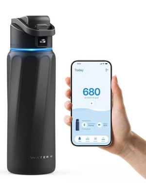 WaterH Boost Akıllı Termos - Hidrasyon Takibi Yapan, Yalıtımlı 710 ML/(24OZ) Akıllı Termos