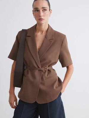 Lc Waikiki Yeni Sezon Beli Kemerli Kadın Blazer Ceket