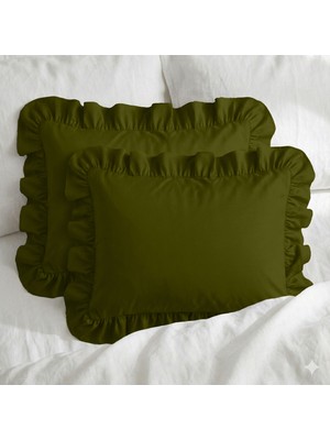 Sabia %100 Pamuk Soft Touch 50X60 cm Fırfırlı Yastık Kılıfı Seti