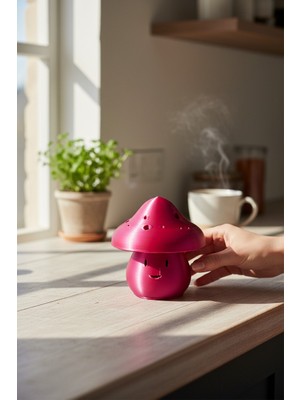 Dekoratif Mantar Süs LED Mumluk| Renkli Loş Ambiyans Aydınlatma Balkon Banyo Masa Dekoru