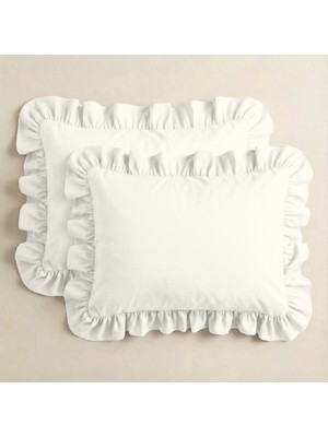 Sabia %100 Pamuk Soft Touch 50X60 cm Fırfırlı Yastık Kılıfı Seti