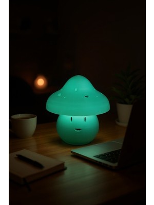 Dekoratif Mantar Süs LED Mumluk| Renkli Loş Ambiyans Aydınlatma Balkon Banyo Masa Dekoru