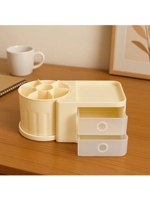 Yzhome Plastik Çekmeceli Masaüstü Organizer Takı Toka Aksesuar Saklama Düzenleme Kutusu Kutu Saklama Kabı