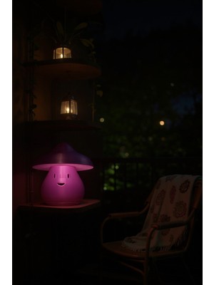 Dekoratif Mantar Süs LED Mumluk| Renkli Loş Ambiyans Aydınlatma Balkon Banyo Masa Dekoru