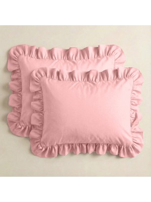 Sabia %100 Pamuk Soft Touch 50X60 cm Fırfırlı Yastık Kılıfı Seti