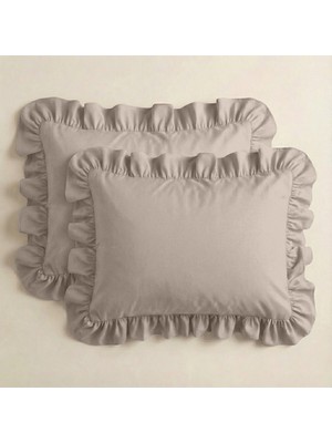 Sabia %100 Pamuk Soft Touch 50X60 cm Fırfırlı Yastık Kılıfı Seti