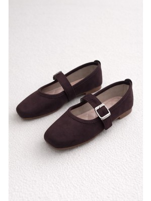 ModaFrato Rossa Kemerli Babet Günlük Kadın Ayakkabı Mary Jane Ev Babeti